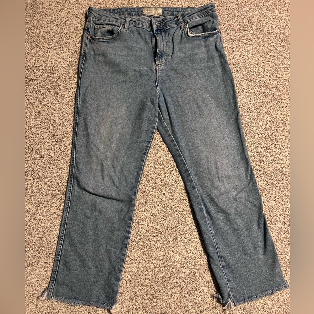 Free People Straight Leg Blue Jeans